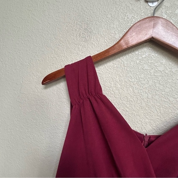 NWT Grace Karin Women’s Burgundy Black Colorblock Sleeveless Dress Size M Party - Picture 5 of 9